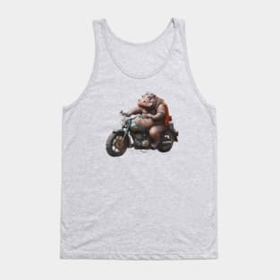 Hippo Bike Rider Tank Top